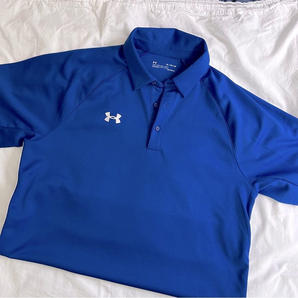 Under Armour HeatGear Polo, blue, size XL